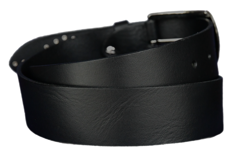 Black light Studded leather belt V0