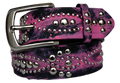 studded handpainted pink belt