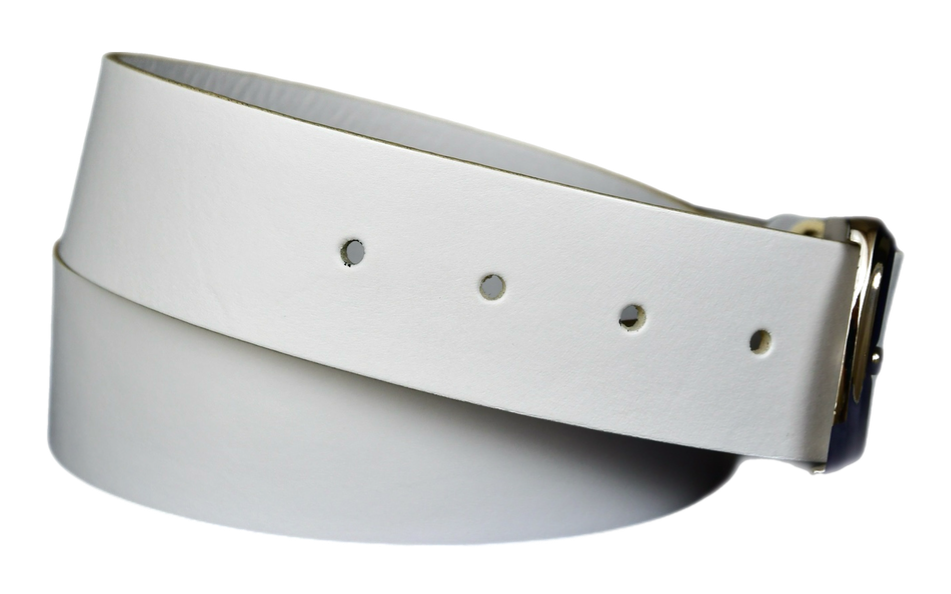 White light Studded leather belt V0