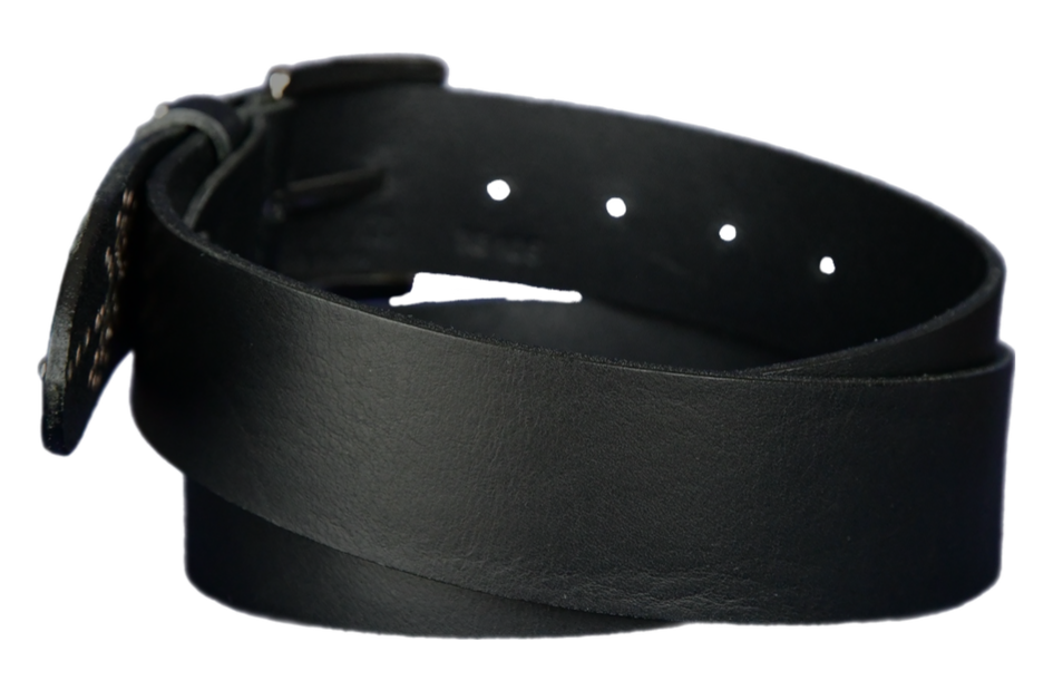 Black light Studded leather belt V0