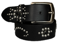 Black studded leather belt V1