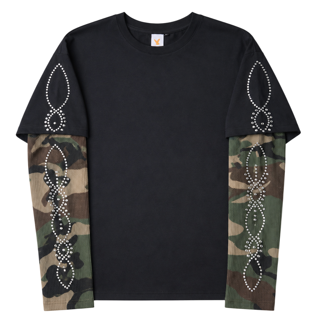 studded camo longlseeve